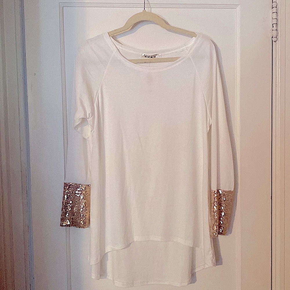Sequin Cuff T-Shirt